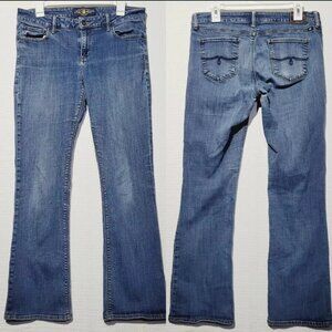 LUCKY BRAND BLUE JEANS Women's Size 10 30 10/30 regular flare boot dark wash